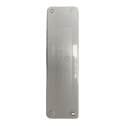Omni  4 Gang Flat Pin and Round Extension Outlet Surface Type Outlet  WSO-004