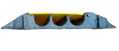 Grippes Ramp Cable Protector 3 Channel, 1 Meter x 29cm x 5cm,  Rubber Cable Ramp 3 Channel