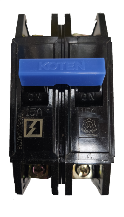 Koten Circuit Breaker 15A 2 Pole Bolt-on HPH