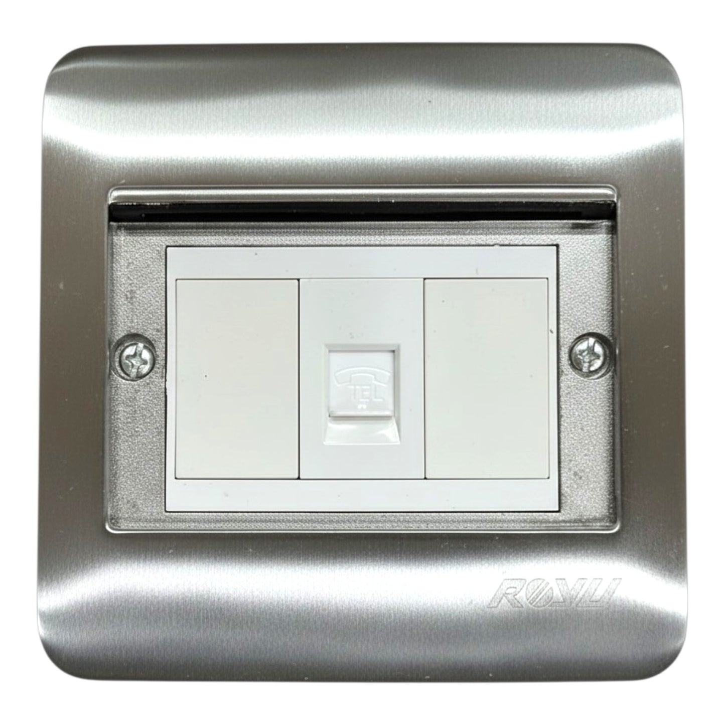 Royu Floor Outlet 1 Gang Telephone Outlet Available in Gold and Chrome