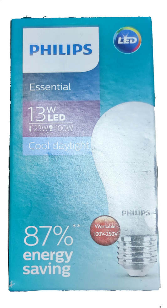 Philips 13W LED Bulb 220V E27 6500K Daylight Essential Series