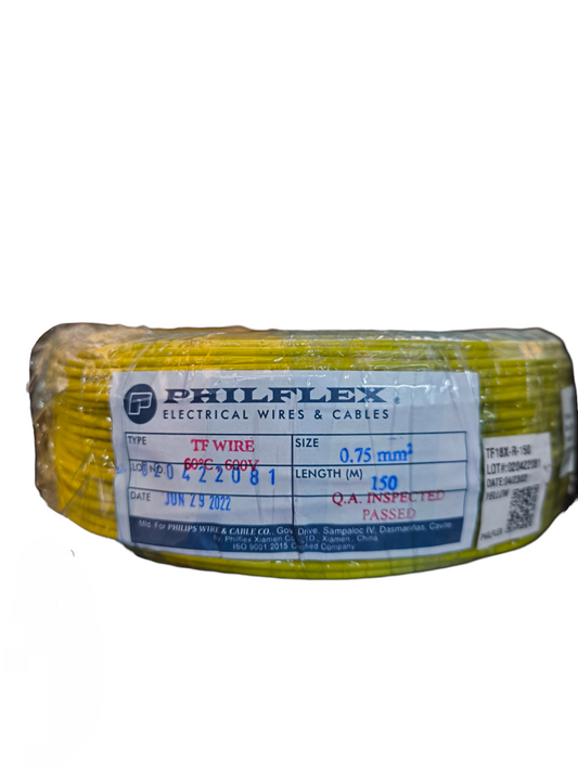 Philflex TF wire 18/7 0.75mm, Hook Up TF wire 0.75mm (Yellow)
