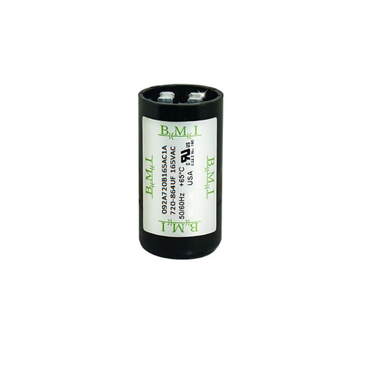Motor Starting Capacitor 720-864 UF BMI Brand: Available in: ( 165VAC, and  125VAC)