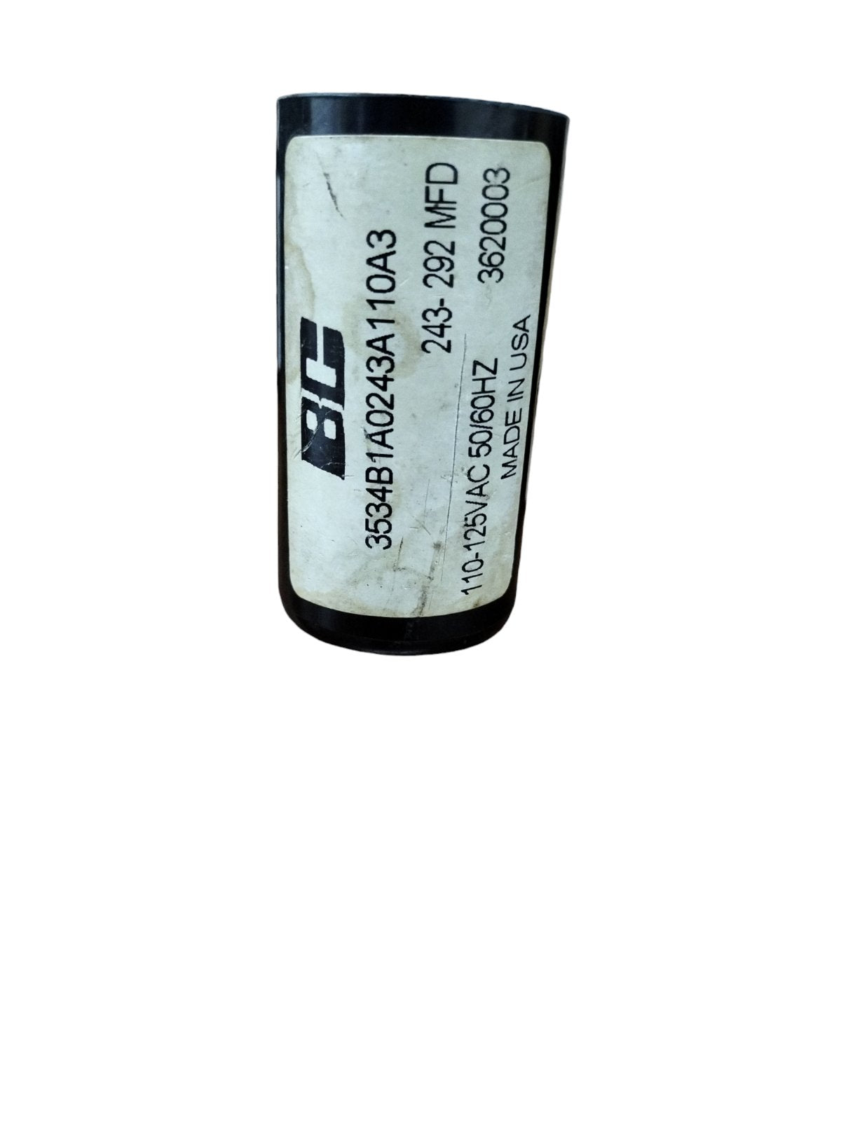 BC 243-292MFD Motor Starting Capacitor for reliable electrical applications