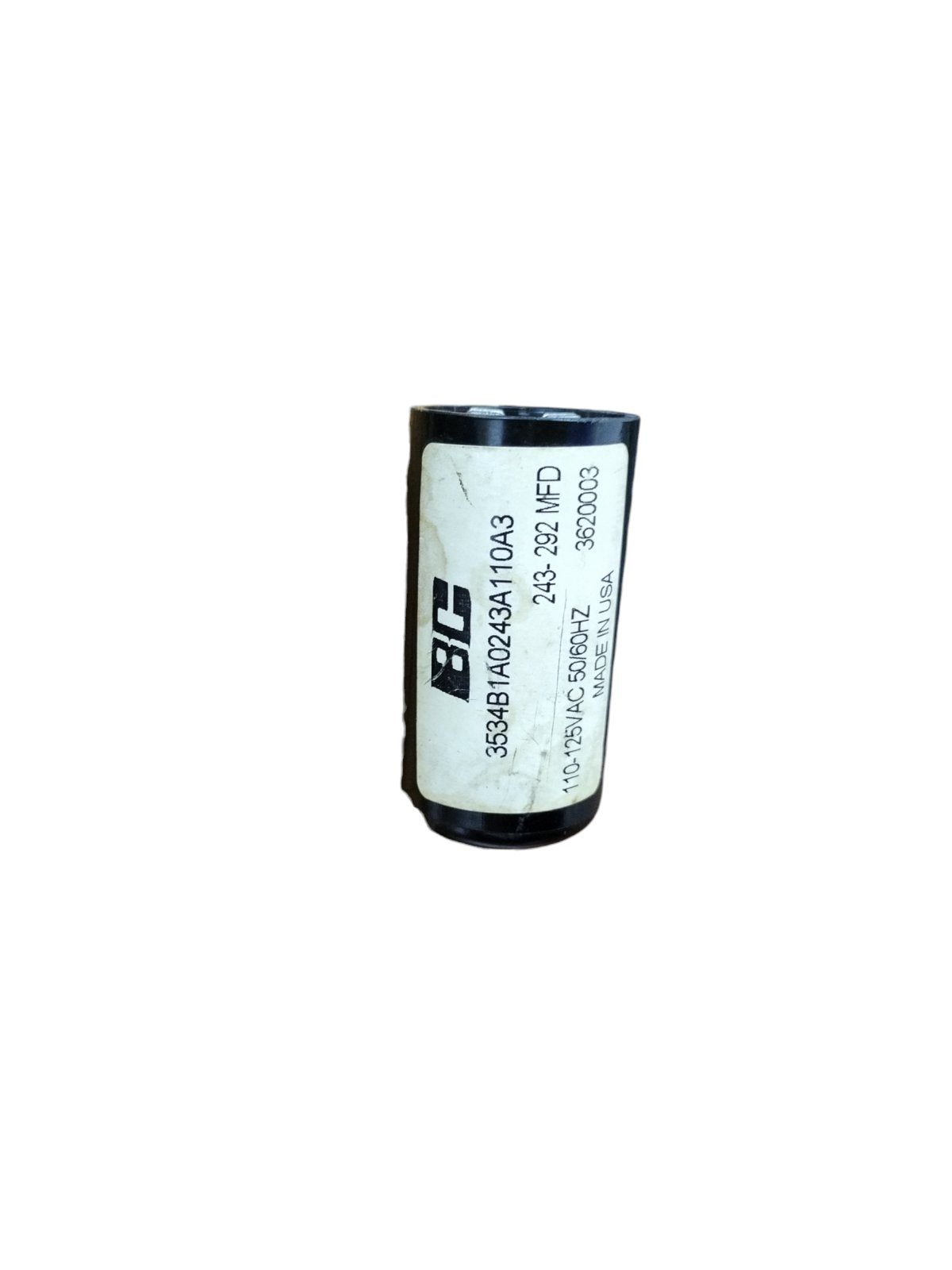 BC 243-292MFD Motor Starting Capacitor for Efficient Motor Performance and Starting Support