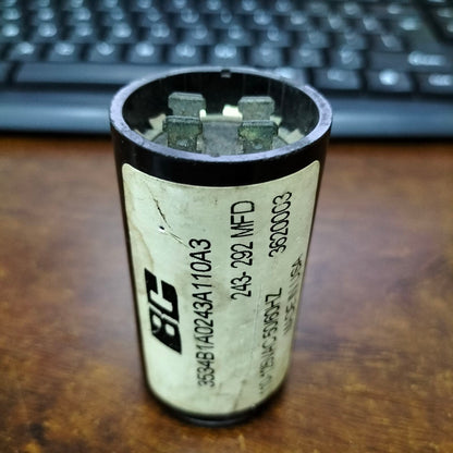 BC 243-292MFD Motor Starting Capacitor for electrical applications and motor efficiency