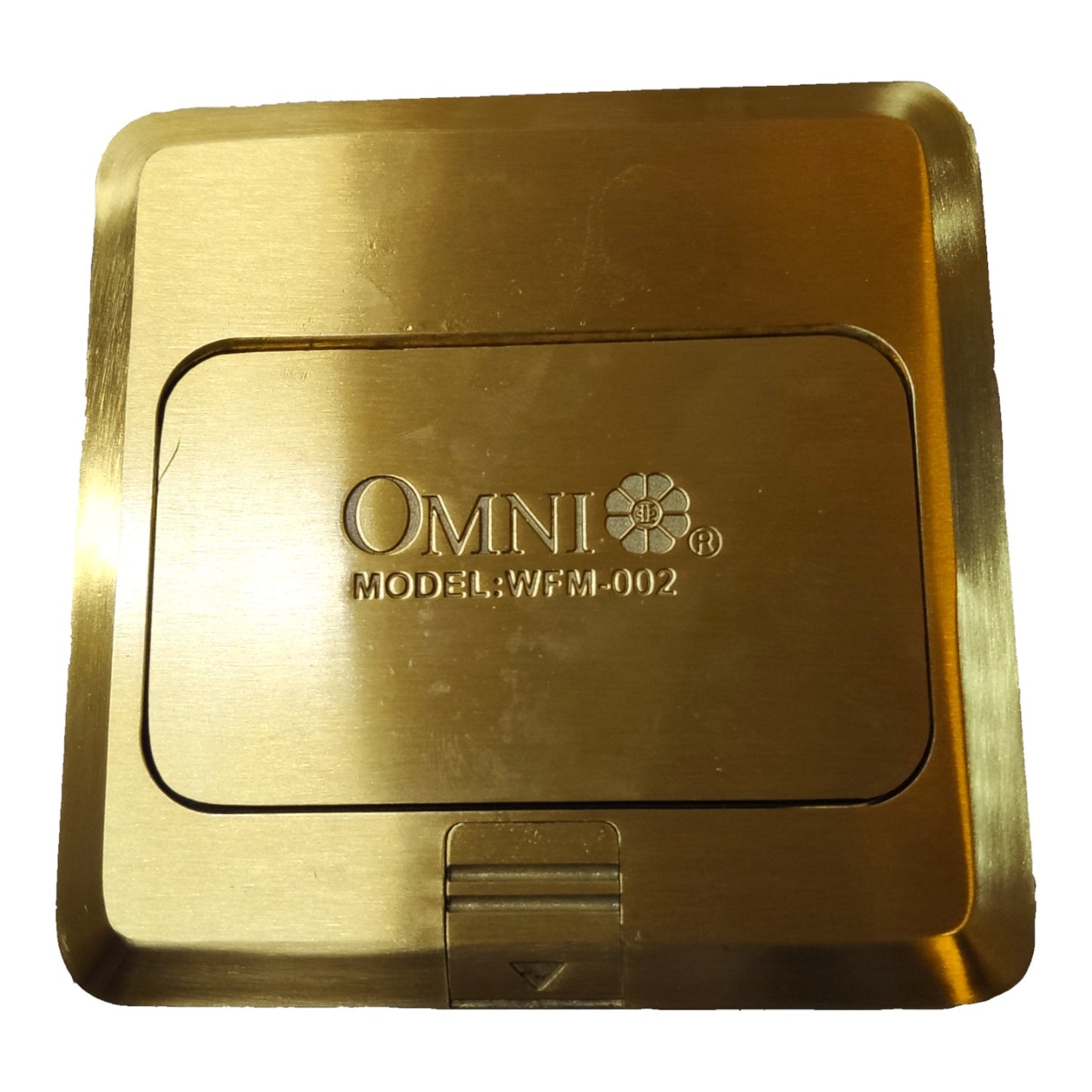Omni Pop-Up Floor Outlet Square 2 Gang Universal Outlet 15A 220V with Ground and Utility Box WFM-002