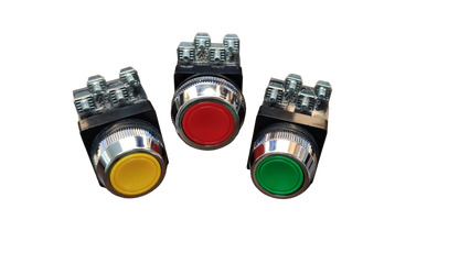 Push Button Switch Green 25mm  6A 2NO/2NC