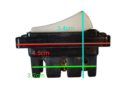 Surer Bell Push Button Switch Modern Series 455 black and white door chime switch with dimensions