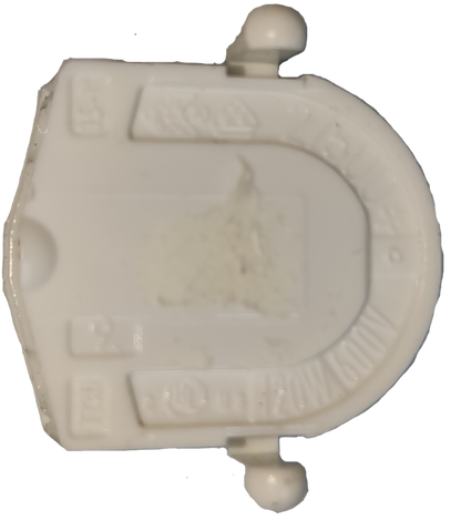 White BJB T-5 fluorescent holder for secure fluorescent tube installation in lighting systems