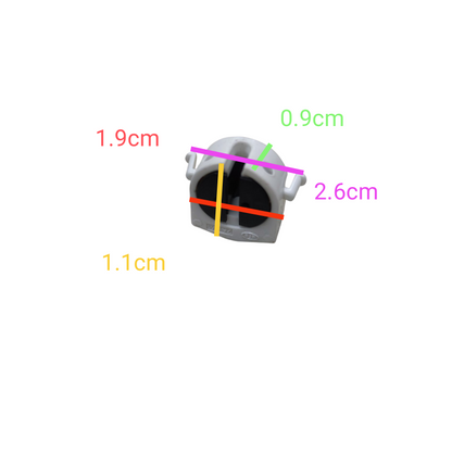 BJB T-5 fluorescent holder with dimensions for easy lighting installation and accessories