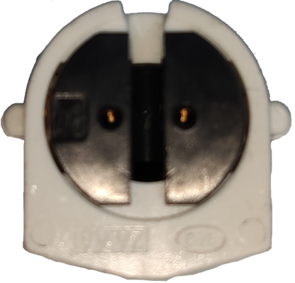 BJB T-5 fluorescent holder white lighting installation accessory with metal contacts