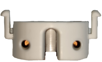 BJB T-5 fluorescent holder in white designed for secure lighting installation and accessories