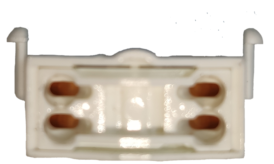 BJB T-5 fluorescent holder in white plastic for lighting installation and accessories