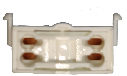 BJB T-5 fluorescent holder in white plastic for lighting installation and accessories