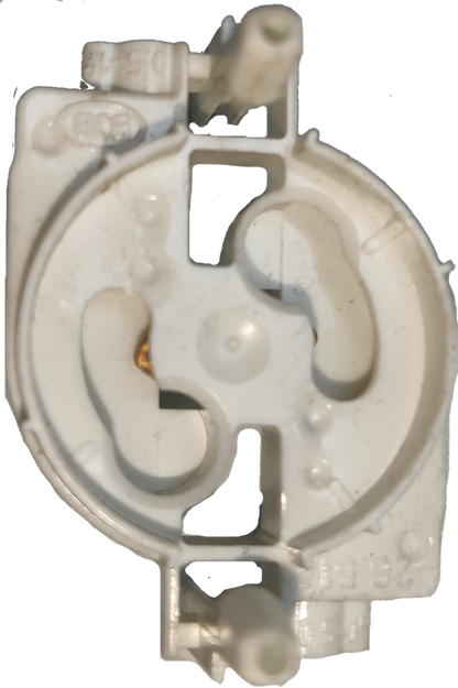 BJB T100 starter holder electrical component in white plastic for circuitry and parts