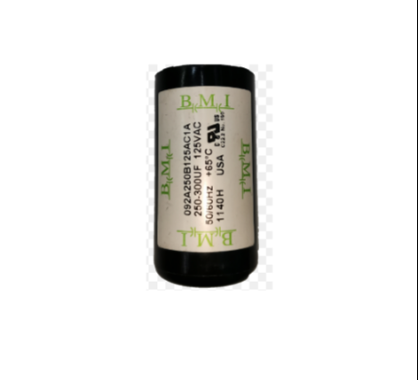 BMI 250-300UF start capacitor 125V with durable casing for electrical circuitry applications