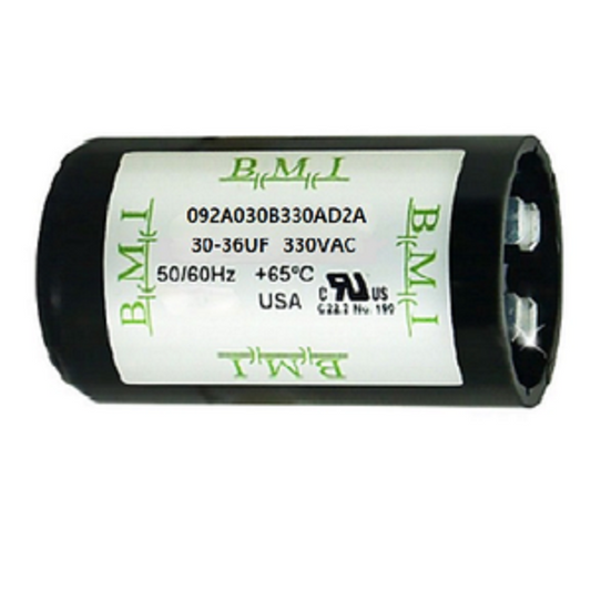 BMI 30-36 microfarad motor start capacitor rated 330VAC for electrical circuitry applications