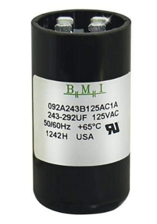 BMI motor start capacitor 243-292UF for efficient electrical motor performance and reliability