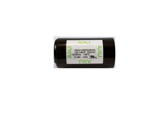 BMI motor starting capacitor 124-149 uf black cylindrical electrical part for motor circuits