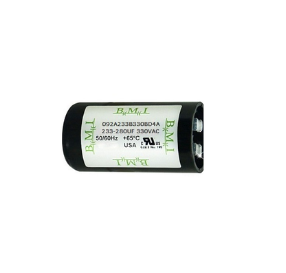 BMI motor starting capacitor 233-280 uf cylindrical electrical component for motor startup