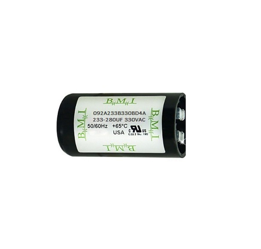 BMI motor starting capacitor 233-280 uf cylindrical electrical component for motor startup