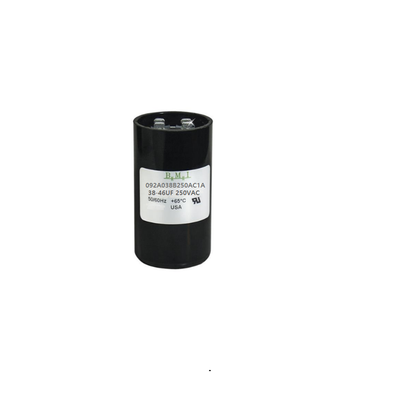 BMI motor starting capacitor 38-46 uf black cylindrical electrical circuitry part