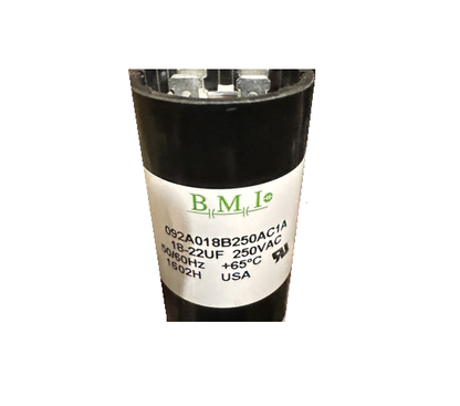 BMI black cylindrical Starting Capacitor 18-22UF 250V motor start capacitor with terminals