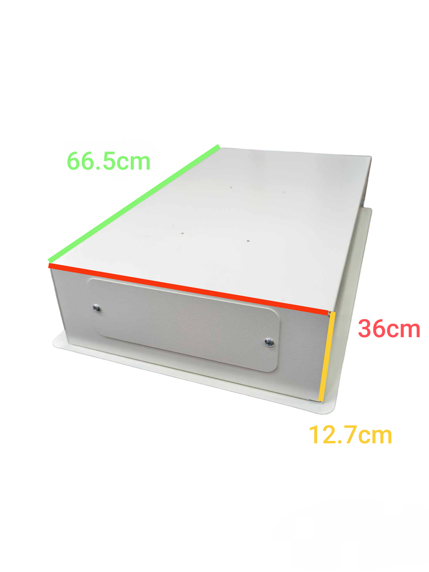 White Royu Himel Koten miniature circuit breaker panel 12 branches with dimensions 66.5cm by 36cm by 12.7cm