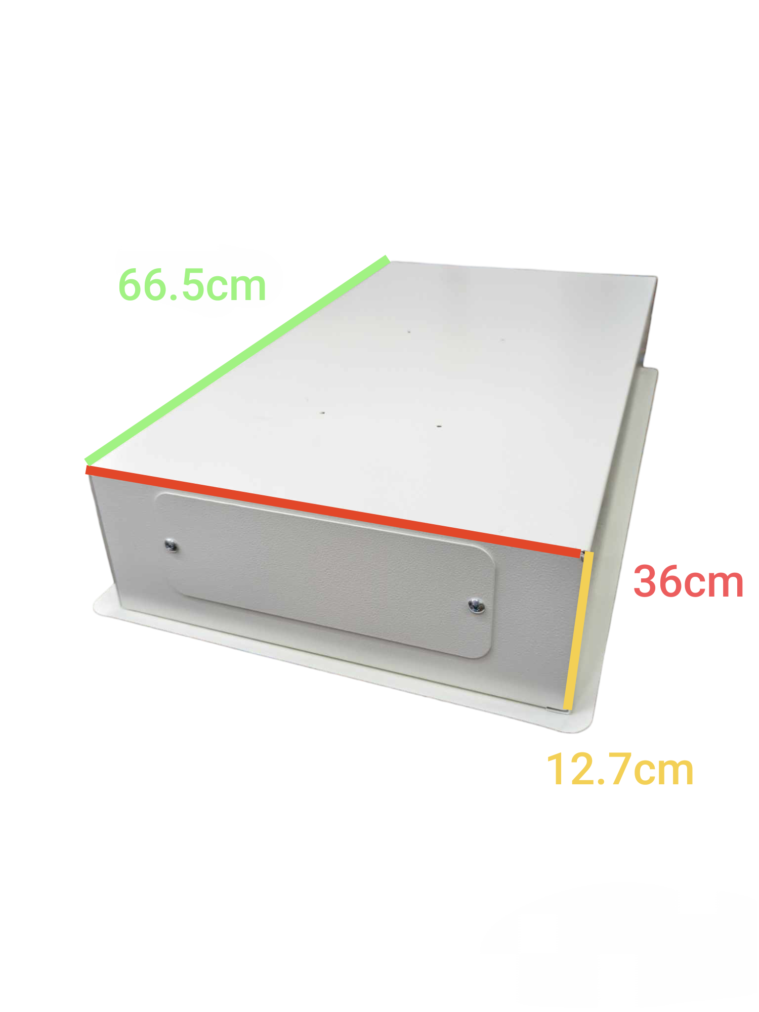 White Royu Himel Koten miniature circuit breaker panel 12 branches with dimensions 66.5cm by 36cm by 12.7cm
