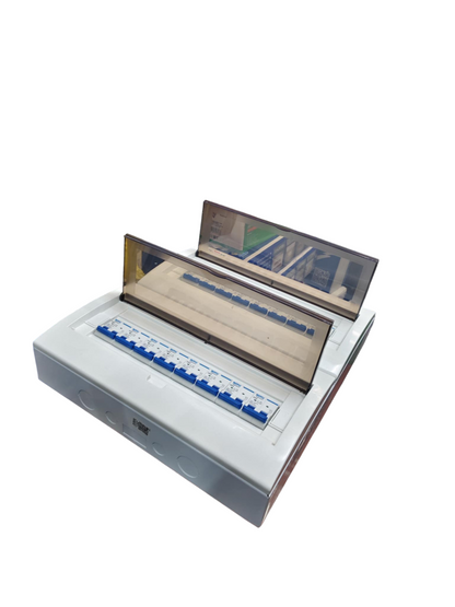 Royu & ZY Breakers Panel Board 50A 2 Pole Main electrical circuit breaker panel with transparent cover