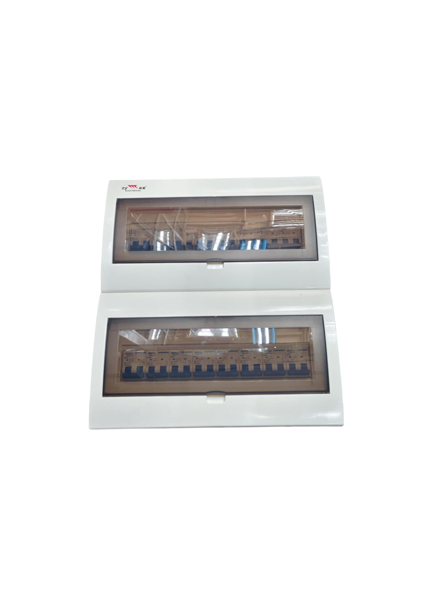 Royu & ZY Breakers Panel Board 50A 2 Pole Main electrical circuitry component with protective casing