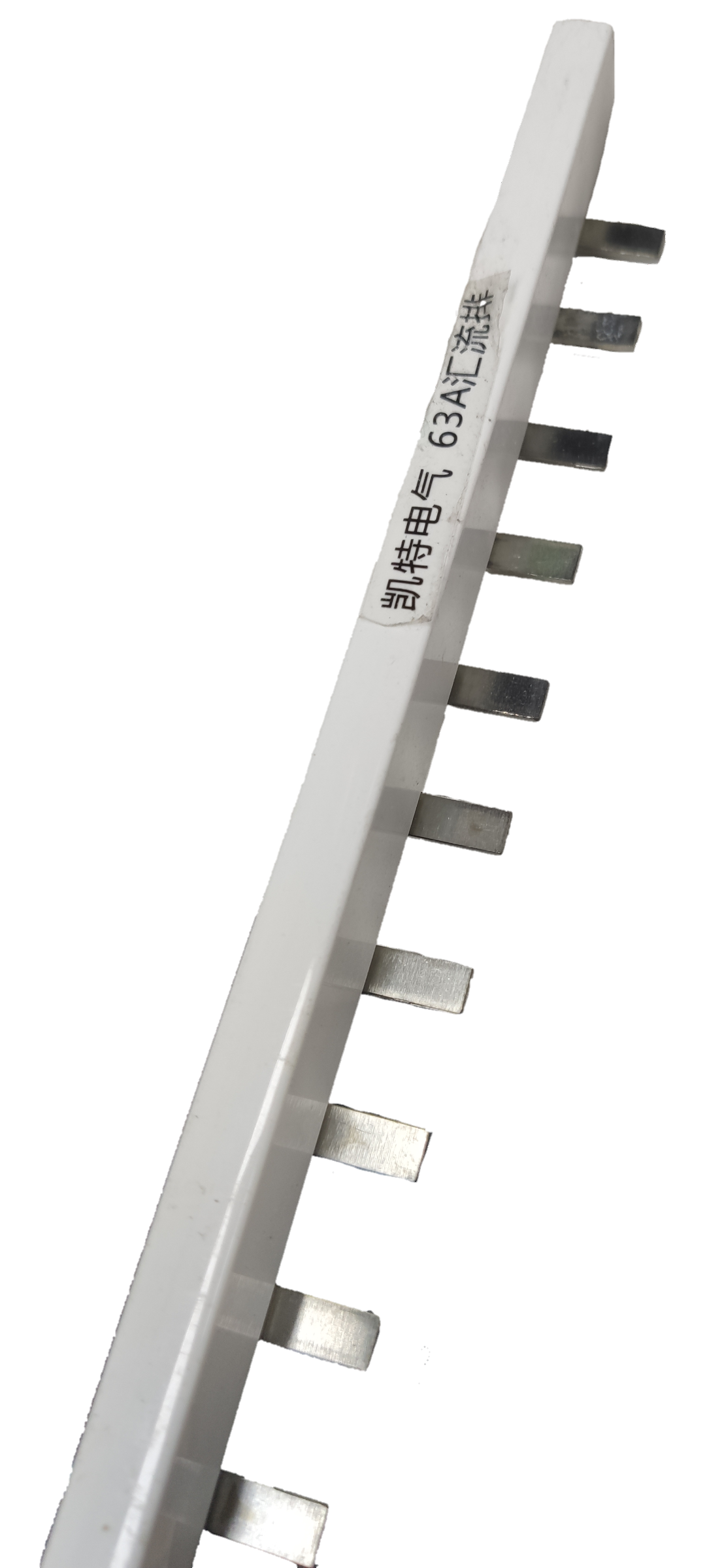 Electx Electrical Supply Bus Bar 8 Pins 2 Pole Single Phase with white insulating base and metal pins