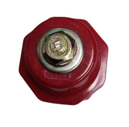 Red Bus Bar Insulator 12Kv SM-7110 with metallic bolt for electrical circuitry parts