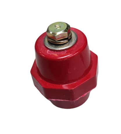 Red Bus Bar Insulator 12Kv SM-7110 with metal bolt and washer for electrical circuitry