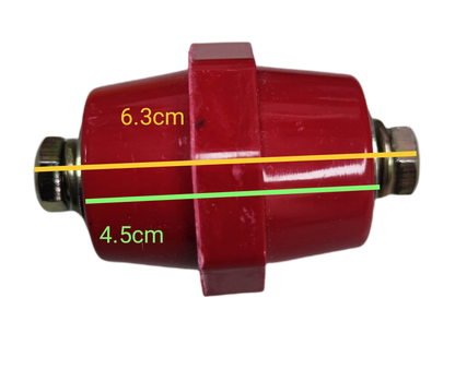Red Bus Bar Insulator 12Kv SM-7110 with metal connectors from Electx Electrical Supply