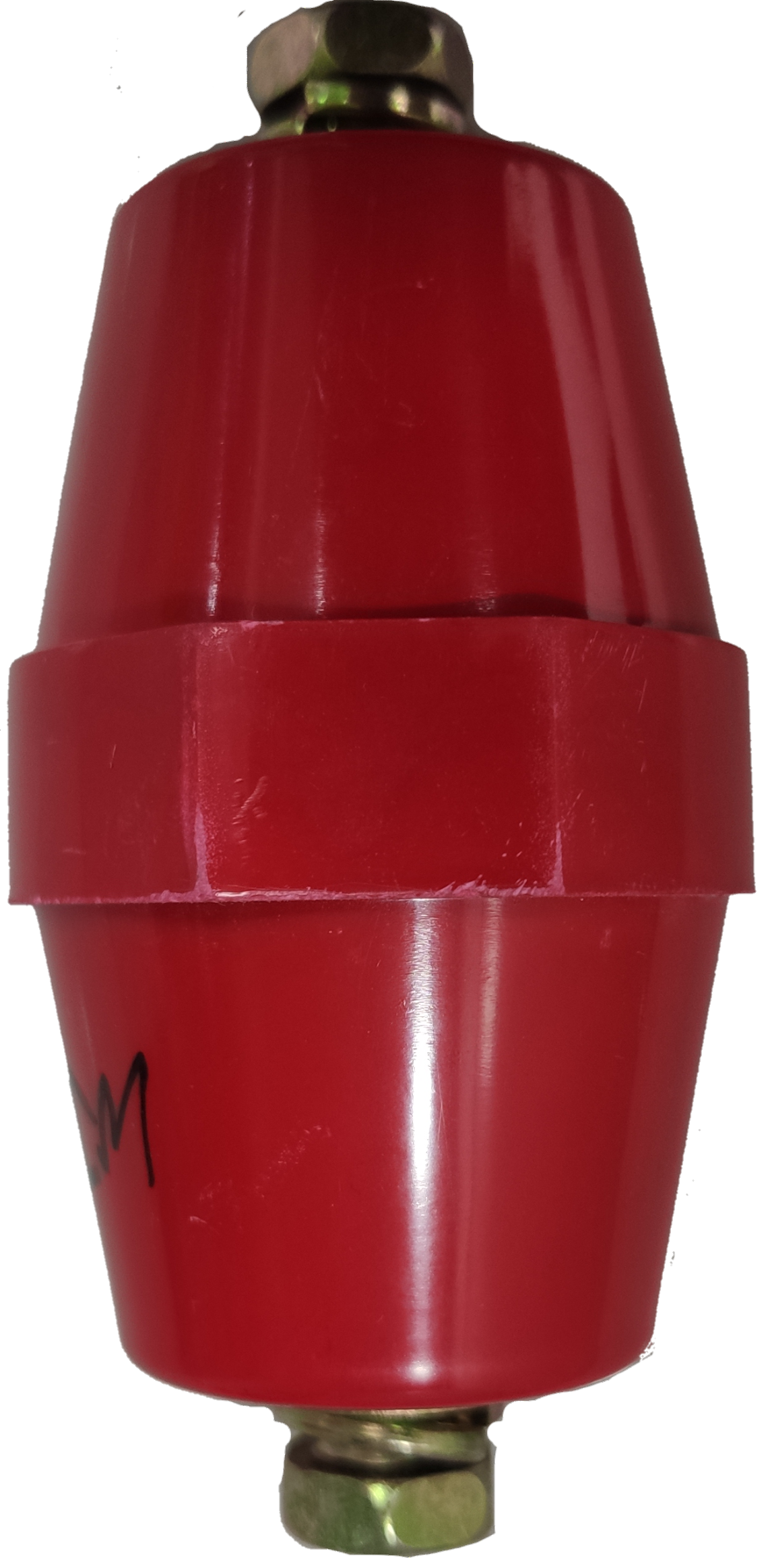 Bus Bar Insulator 25Kv SM-76 in red, designed for high voltage electrical circuitry applications