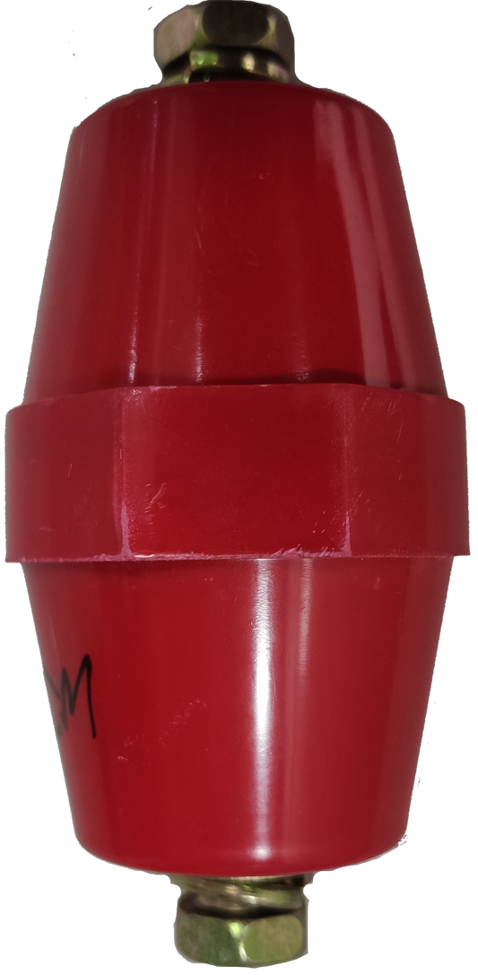 Bus Bar Insulator 25Kv SM-76 in red, designed for high voltage electrical circuitry applications
