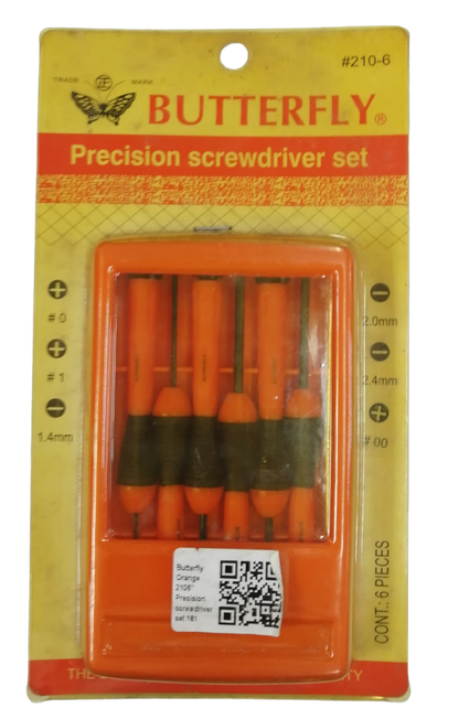 Butterfly 6 Piece Precision Screw Driver Set with ergonomic handles for precise tasks