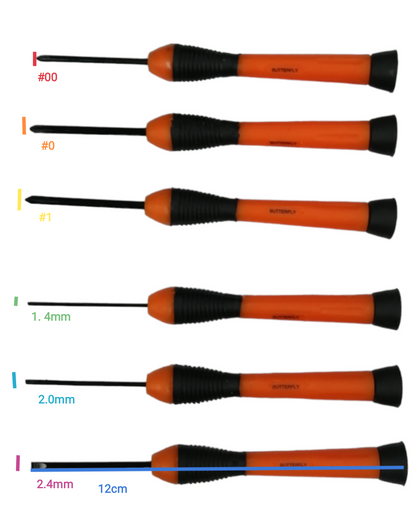 Butterfly 6 Piece Precision Screw Driver Set with various sizes for detailed tasks