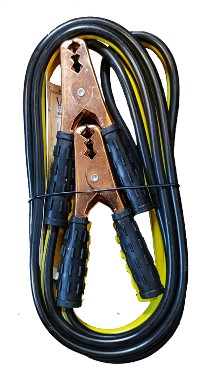 Butterfly Booster Cable 3 Meters with copper clamps and black yellow insulated electrical cable