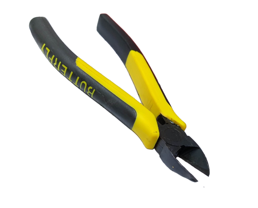 Butterfly Cutting Pliers 178mm 7 inches with yellow and black ergonomic handles for precision cutting