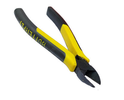 Butterfly Cutting Pliers 178mm 7 inches with yellow and black ergonomic handles for precision cutting