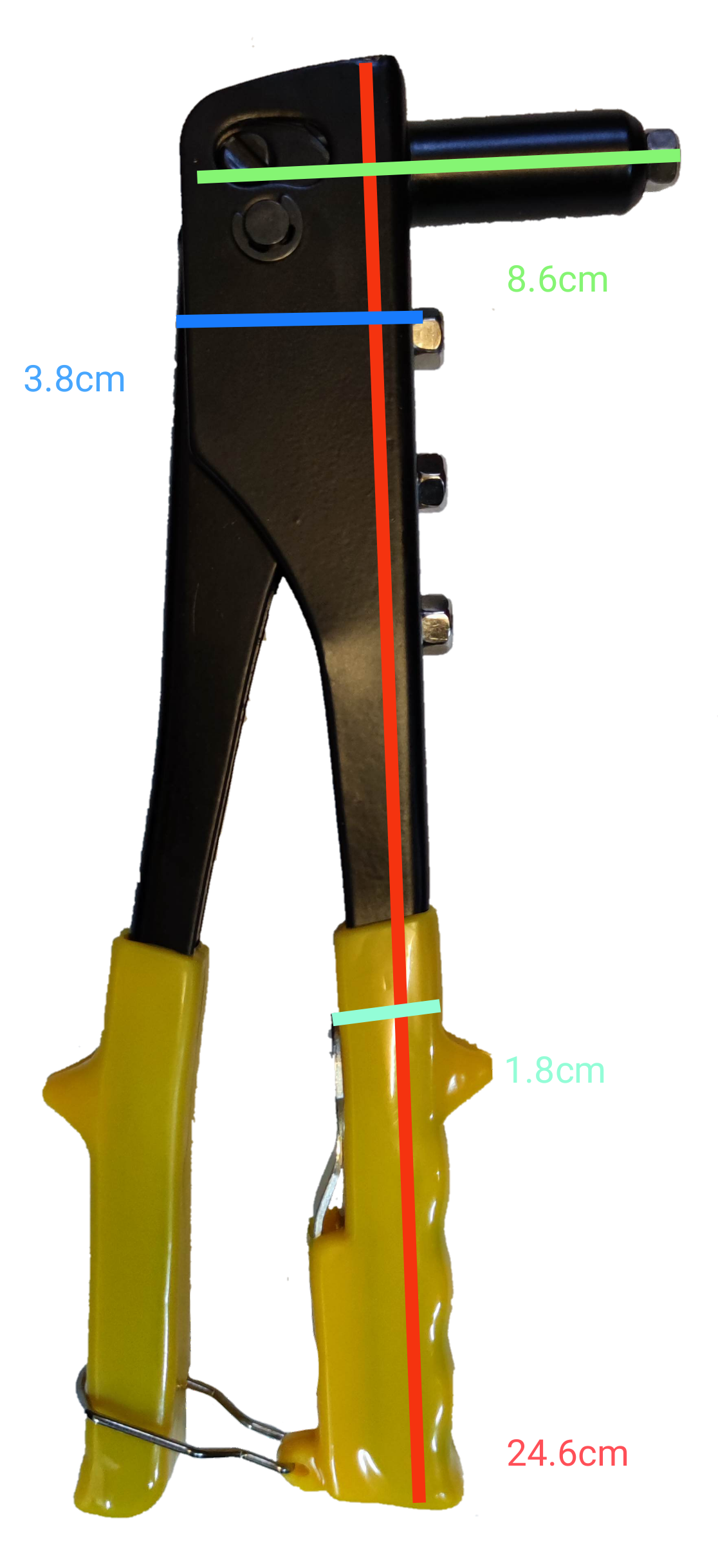 Butterfly Hand Riveter tool with yellow handles and black metal body for hand tool applications