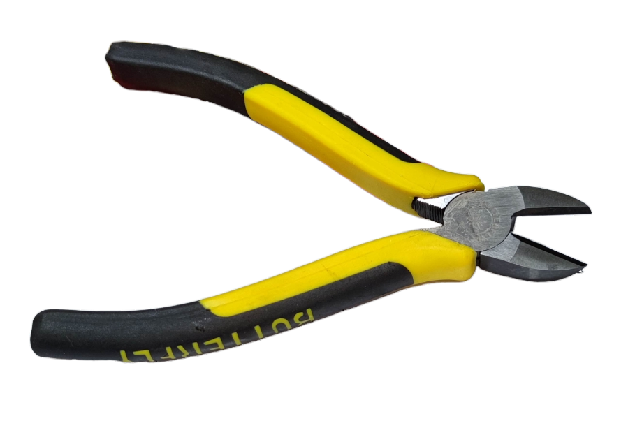 Butterfly insulated diagonal cutting pliers 152mm with yellow and black ergonomic handles