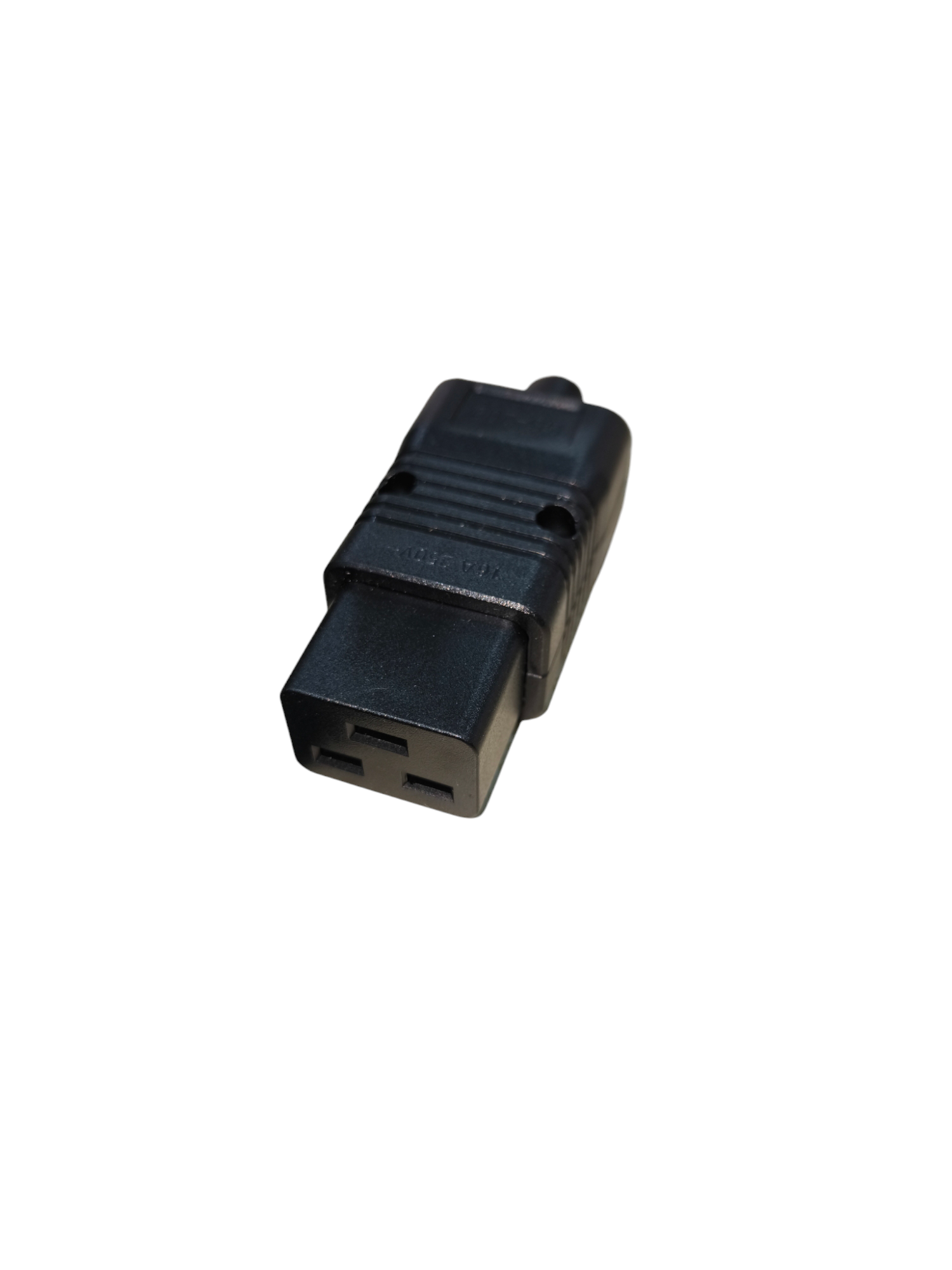 Grippes black C19 Female Computer Connetor for electrical circuitry and parts