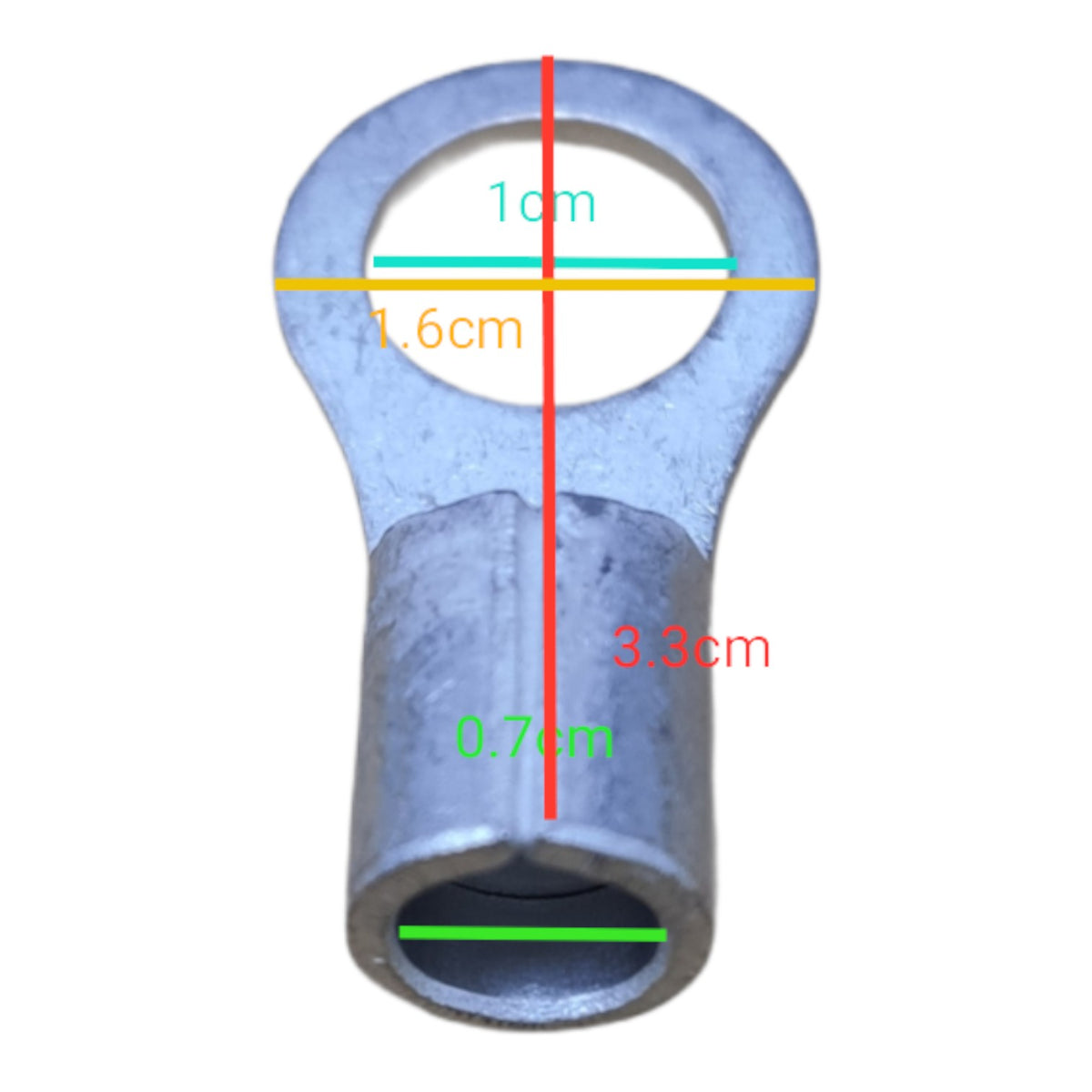 local Terminal Lugs Ring Type Without Insulation 14mm (4Pcs + 4Pcs Free) , Ring Terminal Lugs,  Round Terminal Lugs