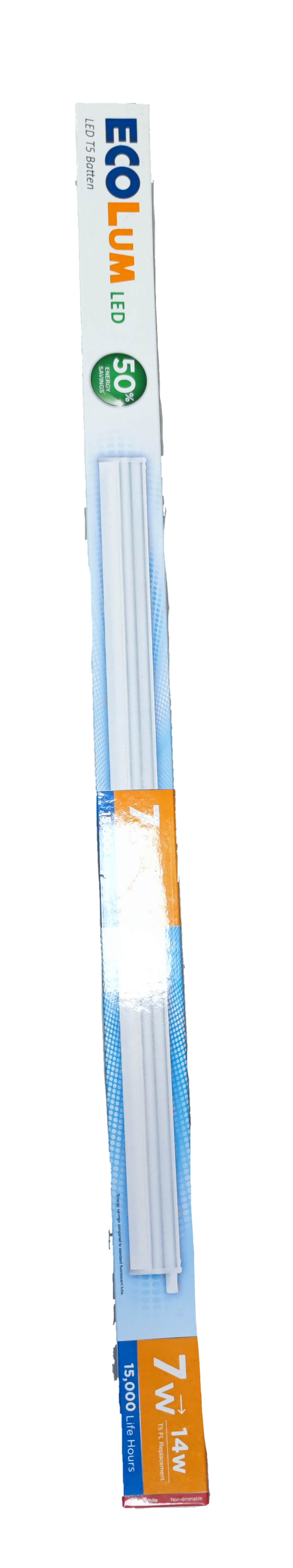 Ecolum 7W T-5 Batten LED 220V 7W LED T5 Fluorescent Tube 7W 220V  570mm Length Available in Warm White and Daylight