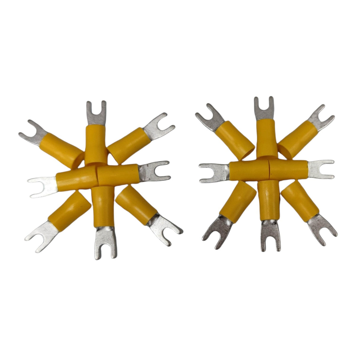 Local Terminal Lugs Y Type Yellow Insulation 5.5mm (5PCS + 5Pcs Free), Y Terminal Lugs, Y Terminal Lugs