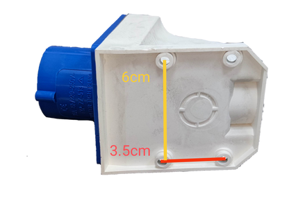 Grippes 16A 2P+E Industrial Plug Wall Type (3P) # 513 IEC309-2